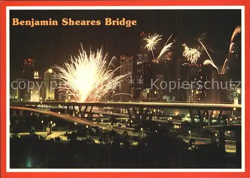 Singapore Benjamin Sheares Bridge at night Kat. Singapore