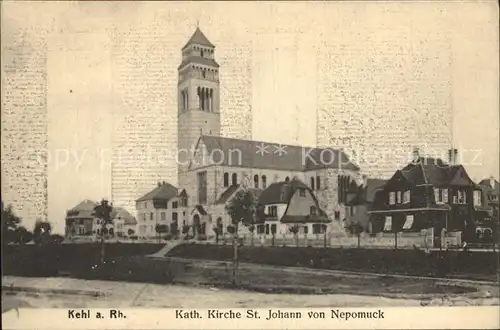 Kehl Rhein Katholische Kirche St Johann von Nepomuck Kat. Kehl