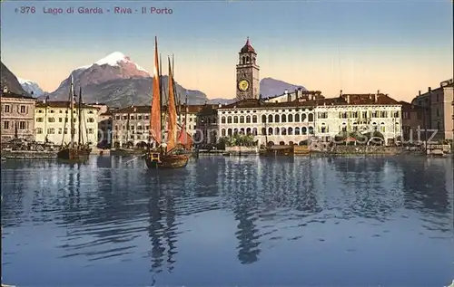 Riva del Garda Hafenansicht mit Kirche Kat. 