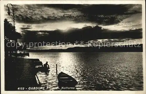 Gardone Riviera Lago di Garda Nachtansicht Kat. Italien