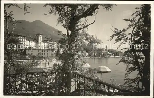 Gardone Riviera Lago di Garda Teilansicht  Kat. Italien