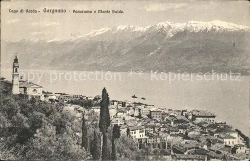 Gargnano Lago di Garda Panorama mit Monte Baldo Kat. Italien