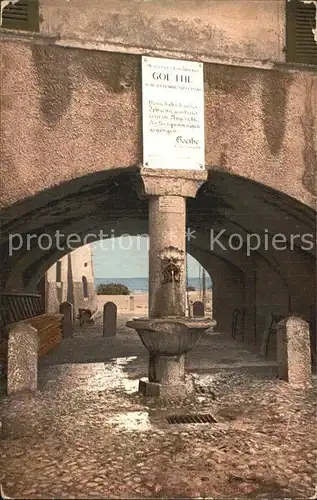 Torbole Lago di Garda Goethe Brunnen Kat. Italien