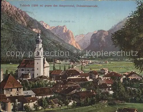 Toblach Suedtirol Gegen das Ampezzotal Dolomitenstrasse Kat. Dobbiaco