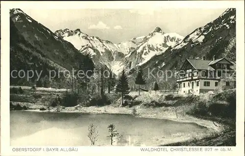 Oberstdorf Waldhotel Christlessee Alpen Kat. Oberstdorf