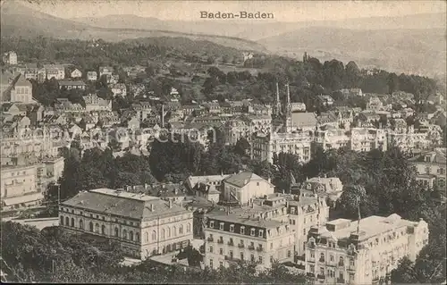 Baden Baden Blick ueber die Stadt Kat. Baden Baden