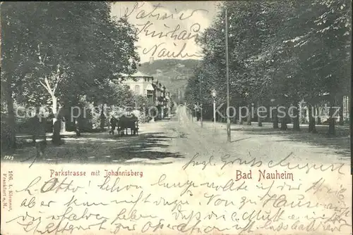 Bad Nauheim Parkstrasse mit Johannisberg Kat. Bad Nauheim