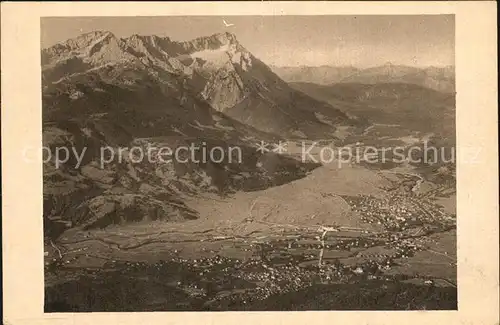 Garmisch Partenkirchen Panorama Blick vom Wankhaus Nr 1385 Kat. Garmisch Partenkirchen