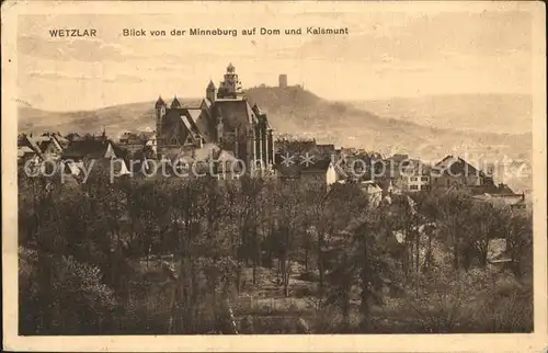 Wetzlar Blick von der Minneburg auf Dom und Kalsmunt Kat. Wetzlar