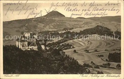 Rechberg Schwaebisch Gmuend Ruine Hohenrechberg mit Hohenstaufen Schwaebische Alb Kat. Schwaebisch Gmuend