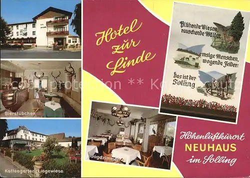 Neuhaus Solling Hotel zur Linde  Kat. Holzminden