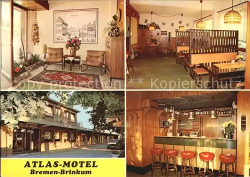Stuhr Atlas Motel Bremen Brinkum Gaststube Bar Kat. Stuhr