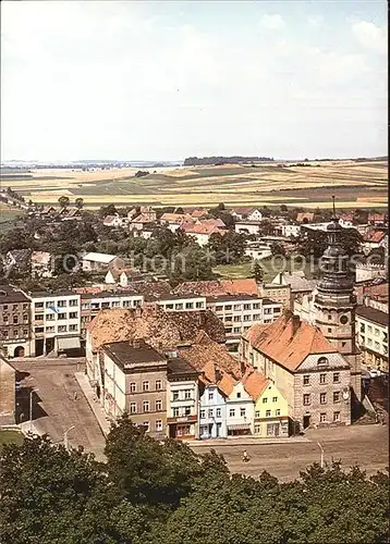 Otmuchow Fliegeraufnahme mit Kirche Kat. Ottmachau Oberschlesien