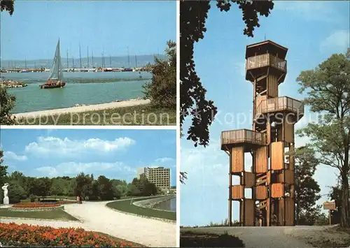 Balaton Plattensee Seepartien Aussichtsturm Kat. Ungarn