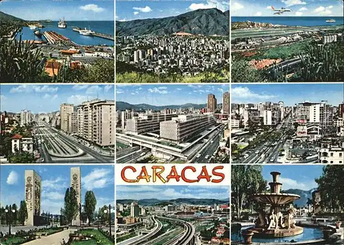 Caracas Fliegeraufnahmen Brunnen Hafen Flughafen Kat. Caracas