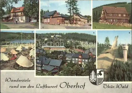 Oberhof Thueringen Sprungschanze Camping Schweizerhuette Luetschetalsperre Kanzlersgrund Kat. Oberhof Thueringen