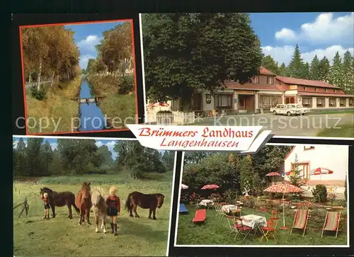 Langenhausen Bruemmers Landhaus Bach Ponys Gartenterrasse Kat. Gnarrenburg