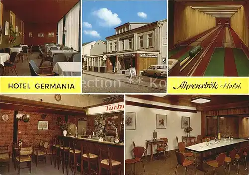 Ahrensboek Ostholstein Hotel Germania Gastraeume Bar Kegelbahn Kat. Ahrensboek