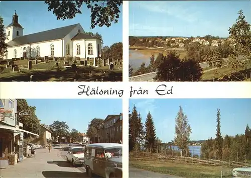 Haelsning fran Ed Kirche Dorfpartie Teilansichten Kat. Schweden