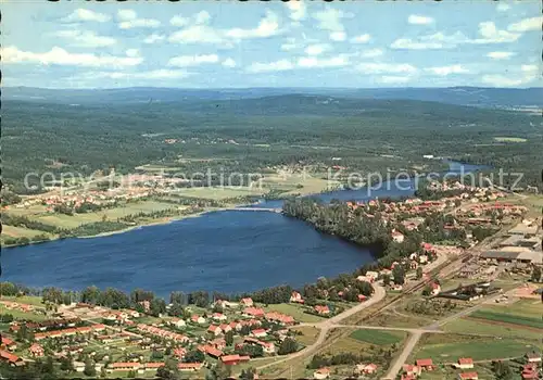 Dalarna Mockfjaerd och Vaesterdalaelven Fliegeraufnahme Kat. Schweden