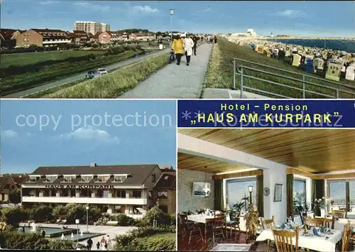 Buesum Nordseebad Promenade Hotel Pension Haus am Kurpark Gastraum Kat. Buesum