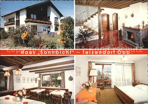 Teisendorf Oberbayern Haus Sonnbichl Gaststube Kaminzimmer Gaestezimmer Kat. Teisendorf