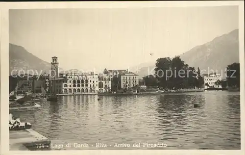 Riva del Garda Arrivo del Piroscato Kat. 