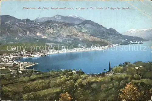 Salo Lago di Garda Blick auf Gardone Fasano  Kat. 