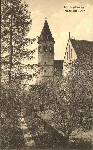 Lorch Wuerttemberg Kloster mit Garten Kat. Lorch