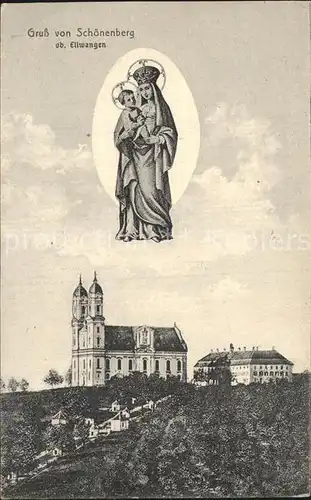 Schoenenberg Ellwangen Schoenenbergkirche Wallfahrtskirche Zu Unserer Lieben Frau Heiligenfigur Kat. Ellwangen (Jagst)