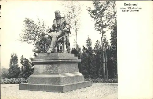 Dortmund Kaiser Wilhelm Hain Kaiser Denkmal Statue Kat. Dortmund