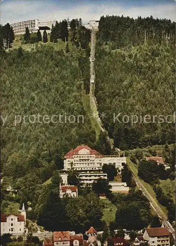 Wildbad Schwarzwald Blindenheim Bergbahn Bergbahnstation Sommerberghotel Kat. Bad Wildbad