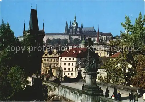 Praha Prahy Prague Karlsbruecke Kleinseitner Brueckenturm Kat. Praha