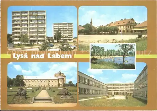 Lysa nad Labem Schloss Stadtansichten Kat. Lissa