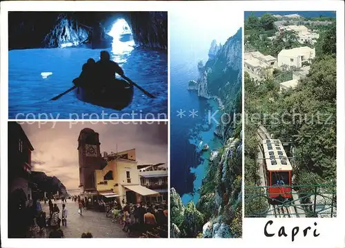 Capri Grotte Eisenbahn Ortsansicht Kat. Golfo di Napoli