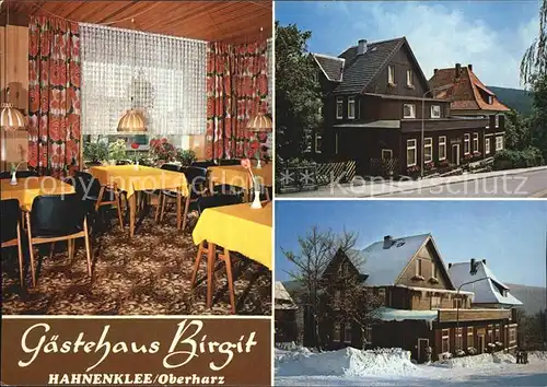 Hahnenklee Bockswiese Harz Gaestehaus Birgit  Kat. Goslar