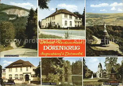 Augustdorf Hotel Doerenkrug Hermannsdenkmal Schloss Detmold  Kat. Augustdorf