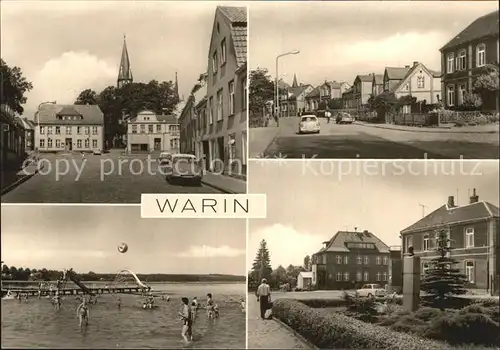 Warin Rathaus Wariner See Thaelmannstrasse Bahnhofsplatz  Kat. Warin