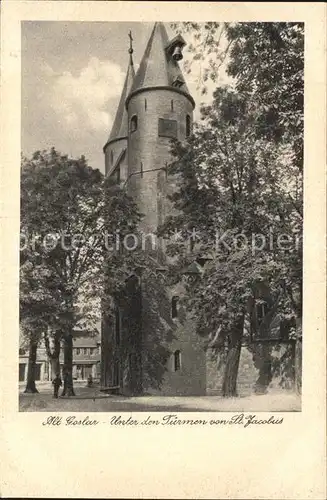 Alt Goslar Unter den Tuermen von Sankt Jacobus Kat. Goslar