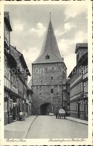 Goslar Breitestrasse mit Breiten Tor Kat. Goslar