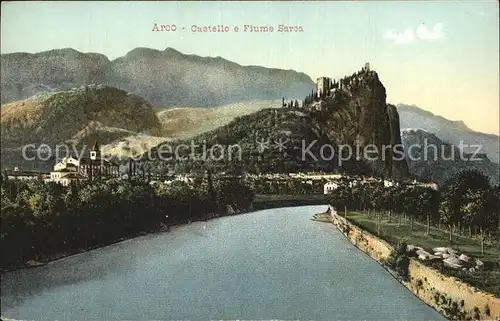 Arco Trentino Castello e Fiume Sarca Kat. Italien