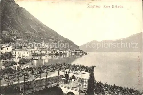 Gargnano Lago di Garda Teilansicht mit Terrasse Kat. Italien