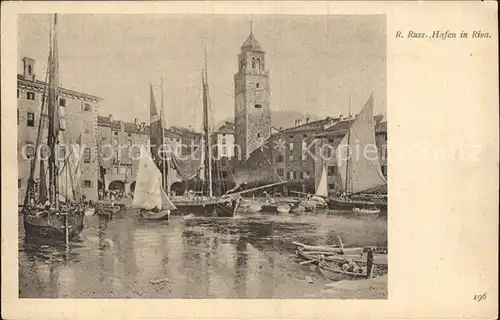 Riva del Garda Hafen mit Kirche Kat. 