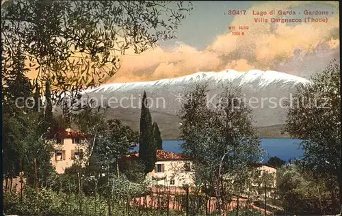 Gardone Riviera Lago di Garda Villa Cargnacco und Monte Baldo Kat. Italien