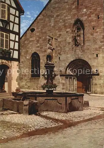 Kaysersberg Haut Rhin Brunnen Kirche  Kat. Kaysersberg