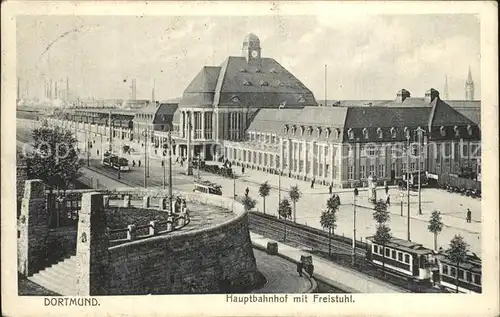 Dortmund Hauptbahnhof mit Freistuhl Kat. Dortmund