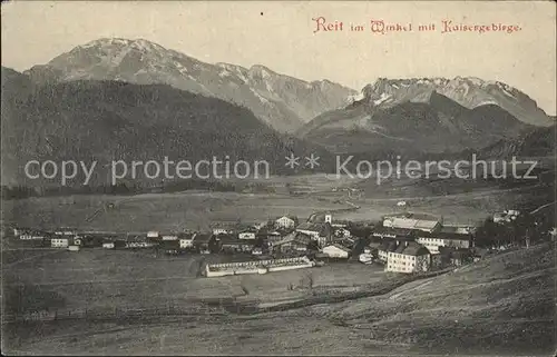 Reit Winkl Panorama mit Kaisergebirge Kat. Reit im Winkl