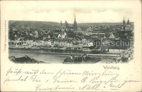 Wuerzburg Stadtbild mit Dom Kat. Wuerzburg