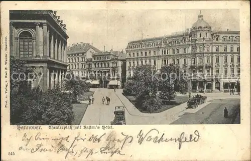 Hannover Theaterplatz mit Kastens Hotel Kat. Hannover