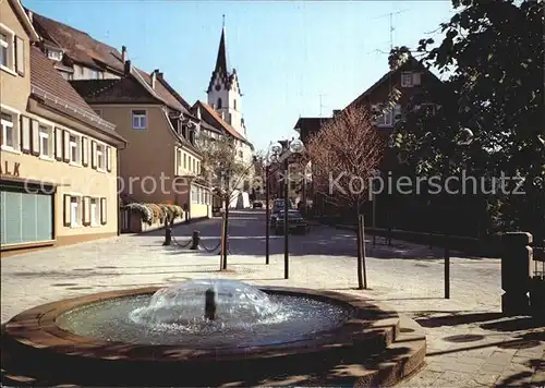 Engen Hegau Ortsstrasse Brunnen Kirche Kat. Engen